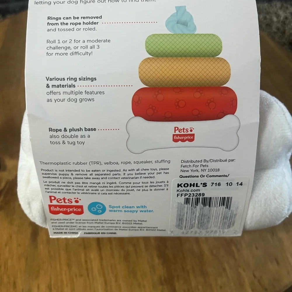 NEW Dog Puppy Toys Fisher Price: Stack Attack & Snuggle Up Warming Toy Anxiety